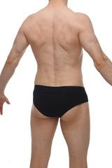 Black petitq mini boxer cheeky briefs made of soft modal fabric for comfortable everyday wear