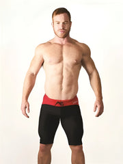Mister B Urban Mallorca cycle shorts black and red with drawstring waistband size M for athletic use