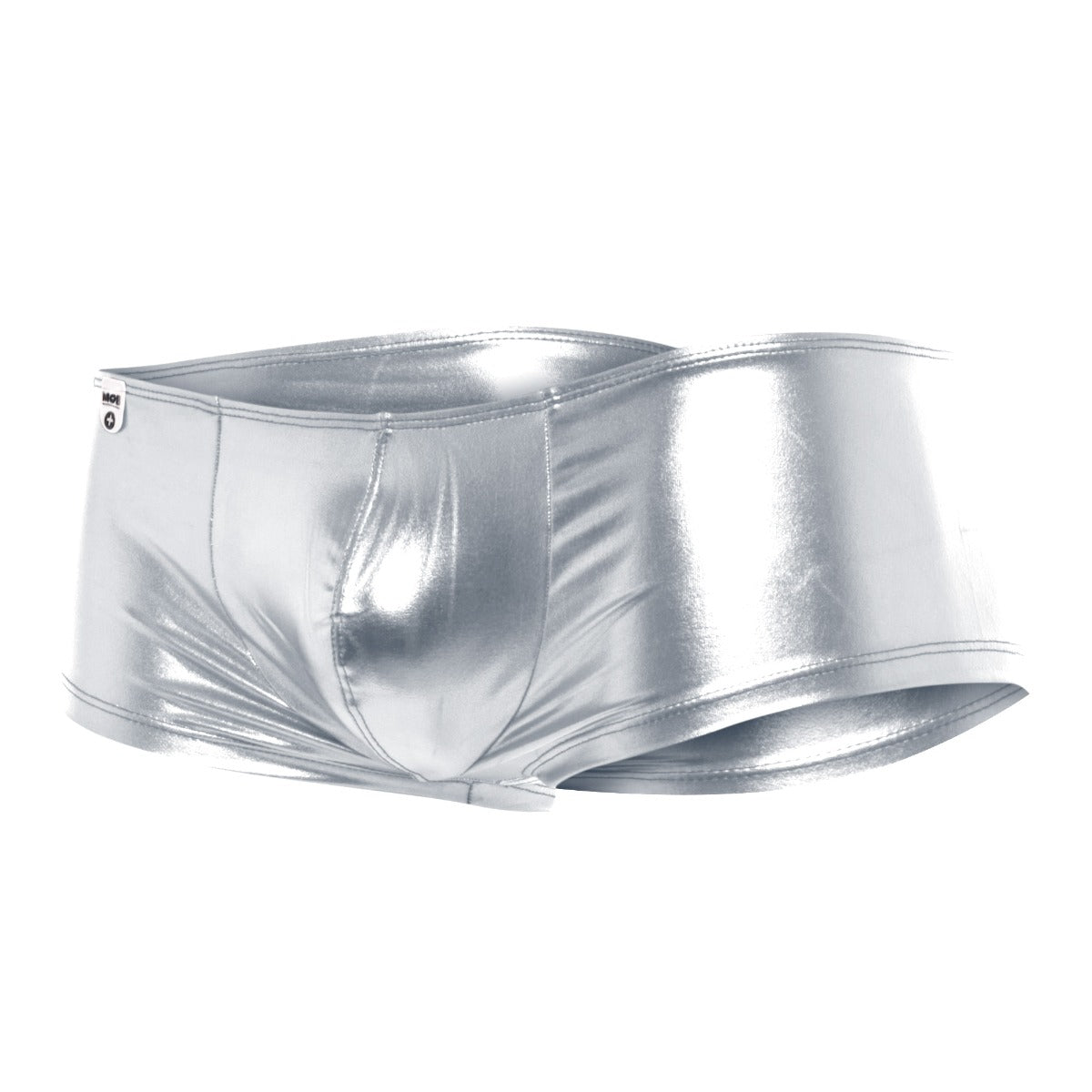 Shiny silver metallic mob mirror boxer briefs with sleek form-fitting design for final sale