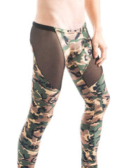 N2N Bodywear Sheer Runner Pants Camo R8 Size M