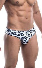 White briefs with black leopard print pattern from Oceanico swim bikini perfect for stylish beachwear
