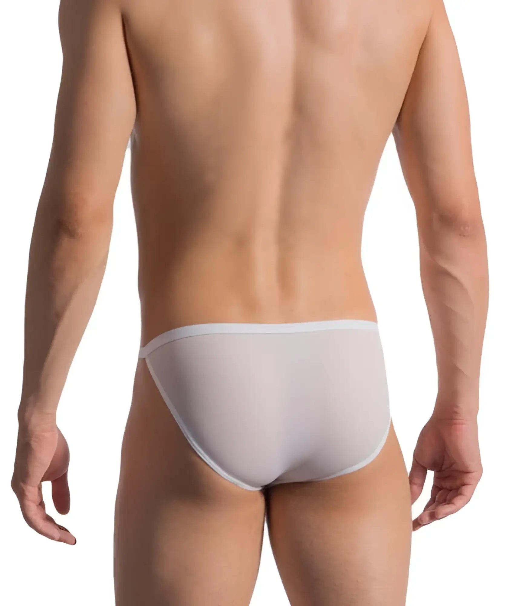 Olaf Benz 0965 riotanga white sheer mesh briefs with solid white waistband for comfortable everyday wear