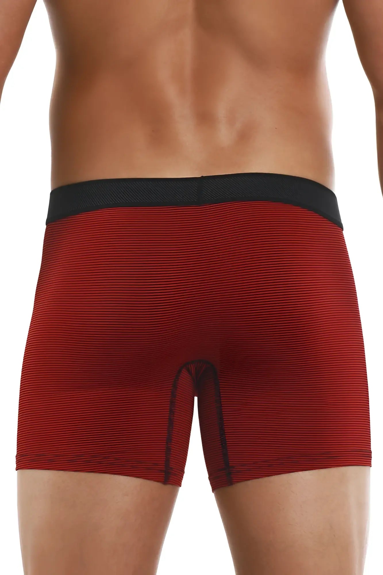 Papi 626185-982 cool2 red striped boxer briefs with black elastic waistband and trim in a 2 pack set