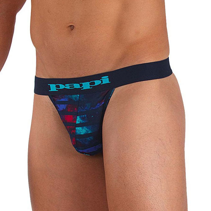 Papi Microflex Singles Stripe Tanga Unterhose blau 626938-968 Größe S