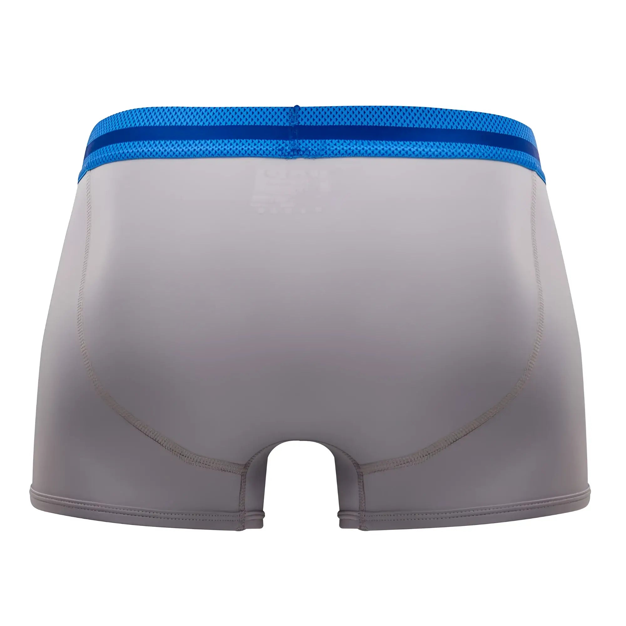 Gray Papi UMPA080 microflex Brazilian athletic briefs with blue mesh waistband in color alloy black design
