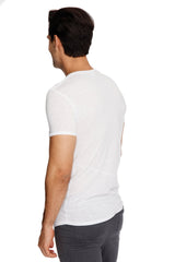White slub perfect pocket crew neck tee short sleeved cotton t-shirt ideal for casual wear