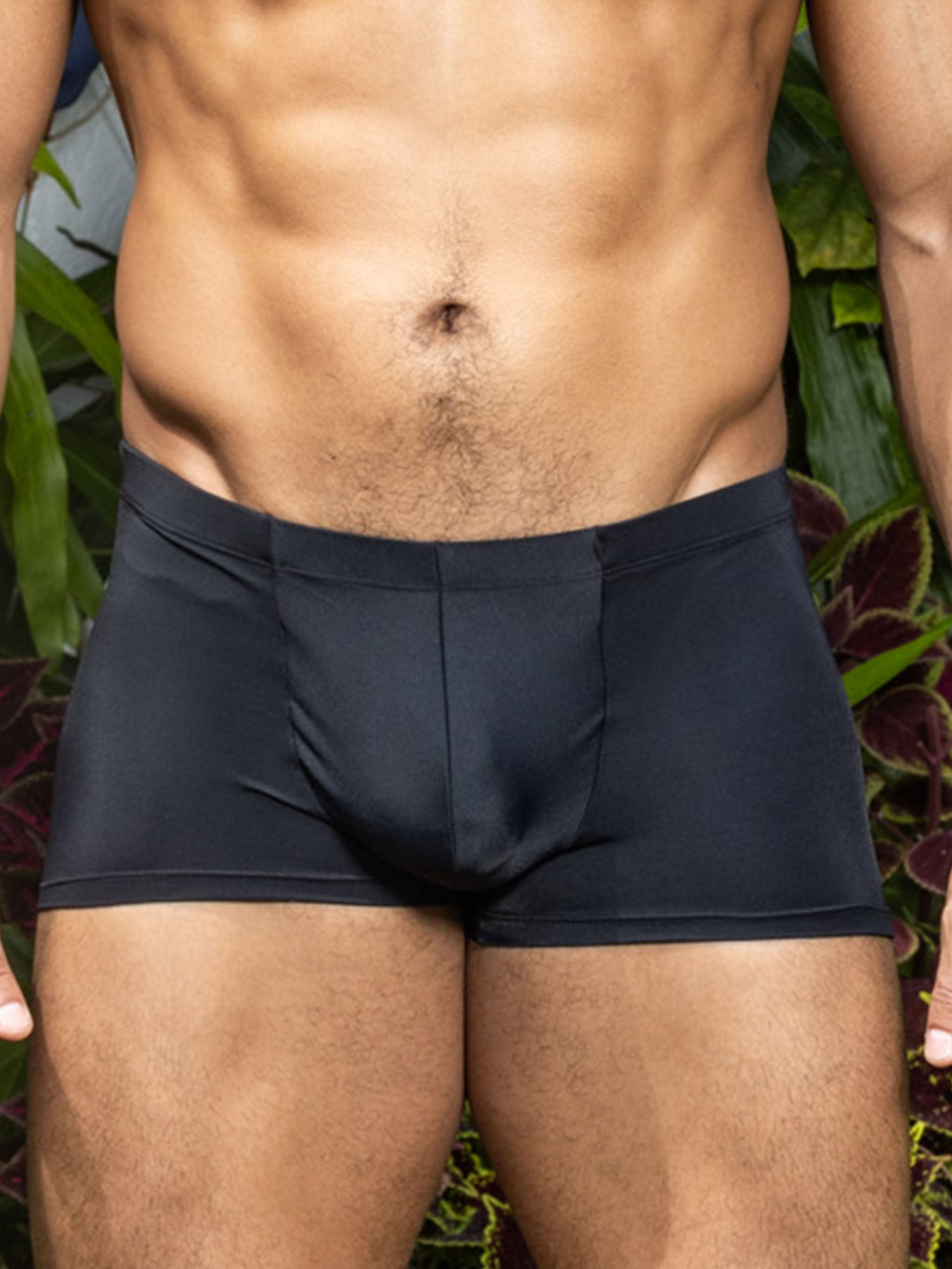 Black little boy blue design pete square cut briefs with smooth form-fitting fabric and centered seam
