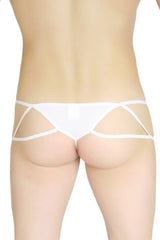 Petit-Q Ziggy Cut Out Thong Underwear White PQ160703 Size M