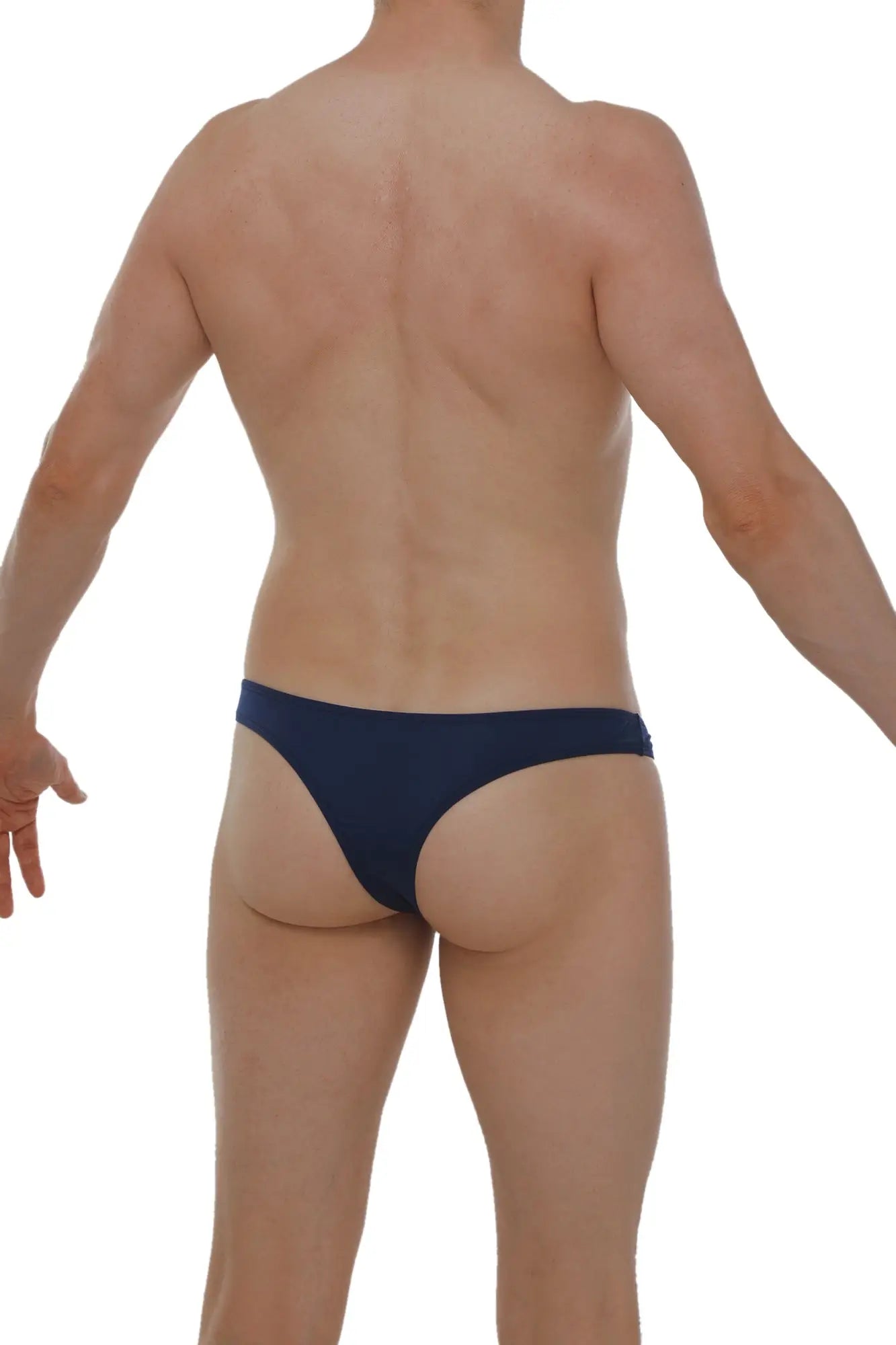 Navy blue petitq bikini capri plum navy thong made of smooth stretchable fabric with snug fit and minimalistic design