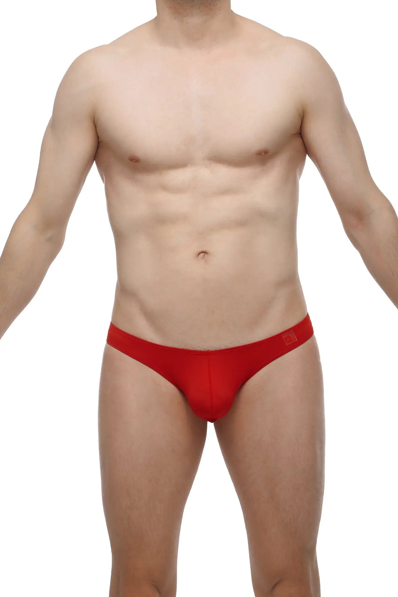 Petitq bikini capri red men’s briefs with snug form-fitting design in vibrant red for comfortable everyday wear