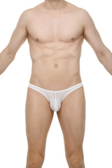 White sheer mesh briefs bikini dome skine white featuring lightweight breathable fabric and a bikini cut design