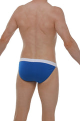 PetitQ bikini sillas modal blue swim trunks with white waistband for comfortable stylish swimwear use
