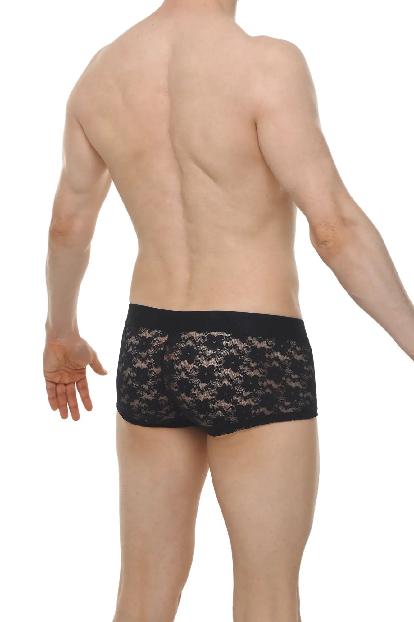 Black lace boxer briefs boxer algun lace black with solid black waistband for comfortable everyday wear