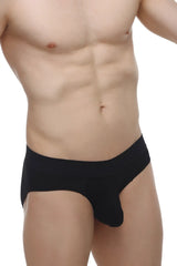 Petitq brief bertran modal black men’s briefs with smooth form-fitting design made from modal fabric