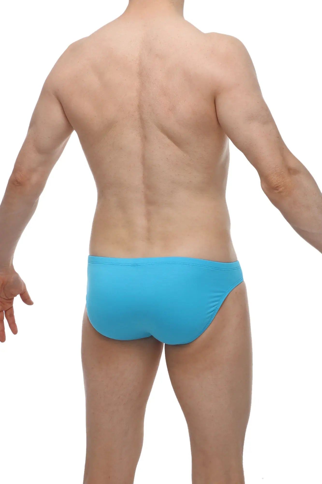 PetitQ brief mulsans turquoise bright blue swim trunks with smooth form-fitting design for comfortable wear
