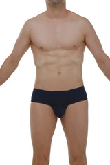 Navy blue petits brief paliz modal briefs with smooth form fitting design in modal fabric visible from front