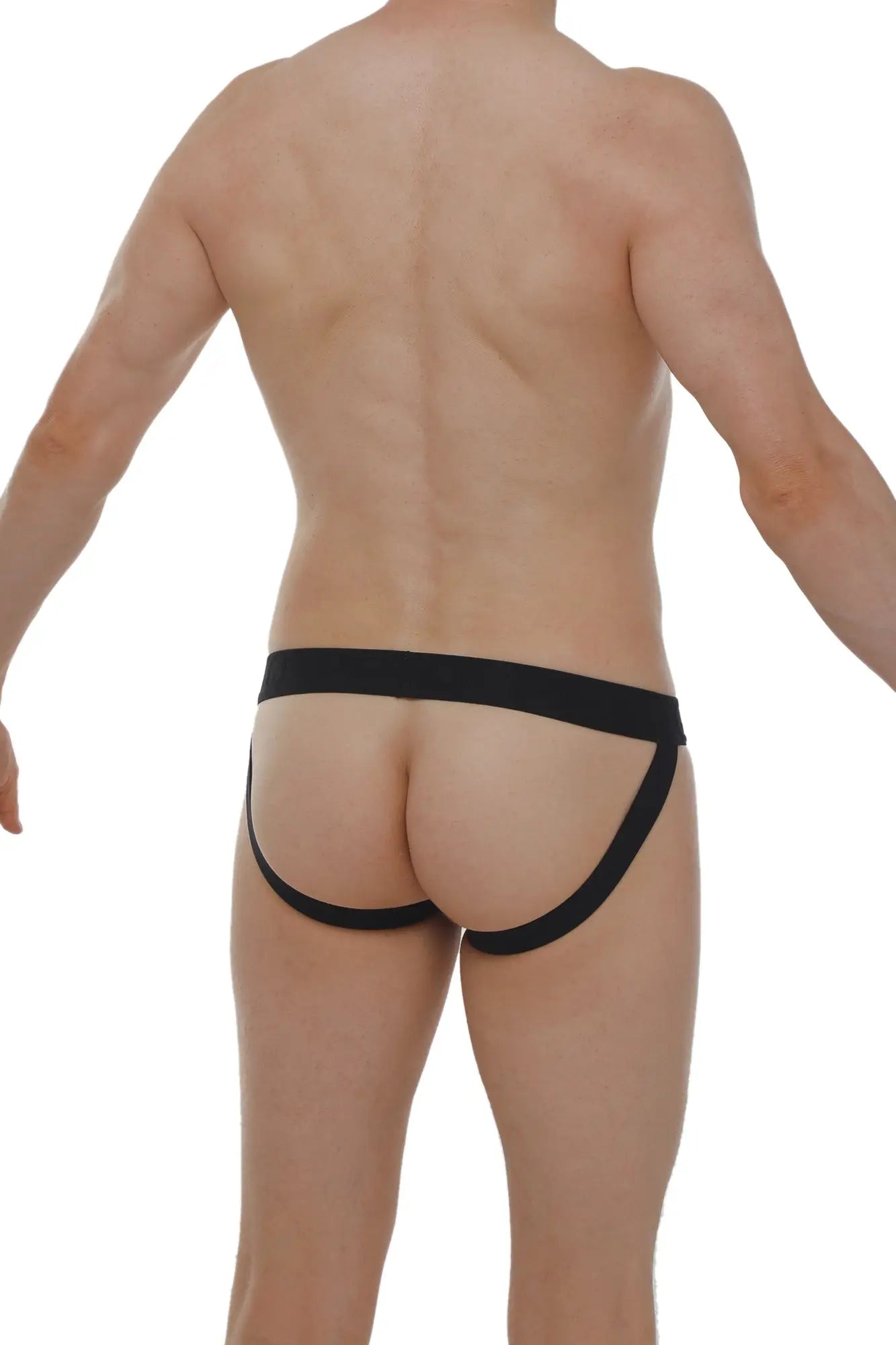 Black PetitQ jockstrap Anjouin with a supportive waistband and form-fitting athletic briefs design