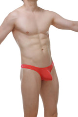 PetitQ thong Bulan Plum Crimson red men’s thong with smooth form-fitting design and subtle side branding