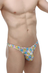 Pastel-colored PetitQ thong with a playful cartoon duck pattern in yellow, pink, and blue for comfortable wear
