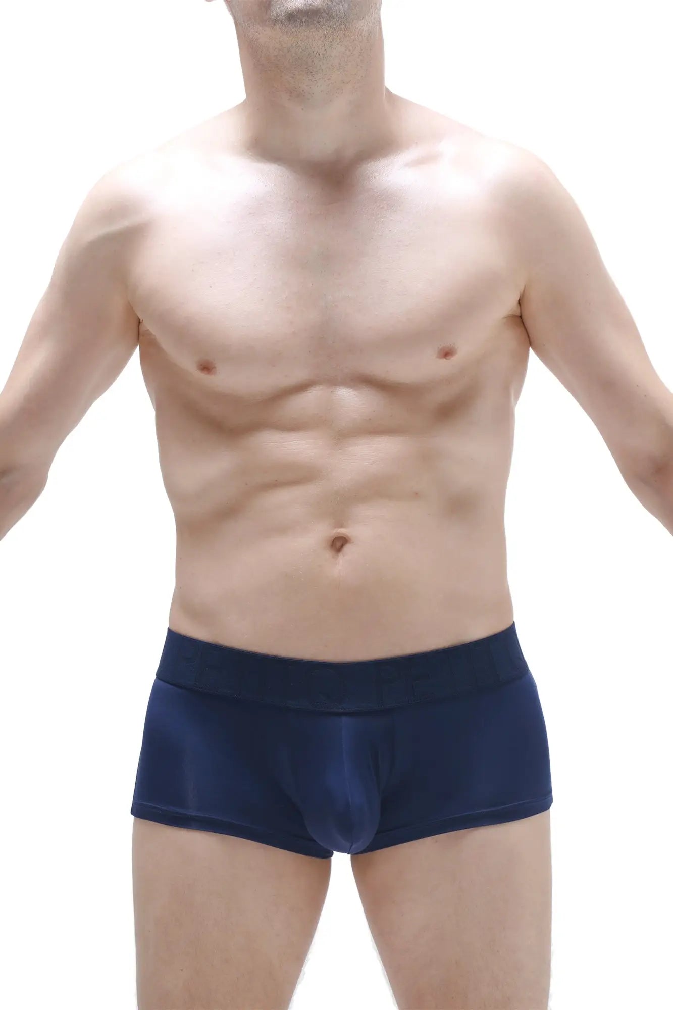 PetitQ trunk Reotier plum navy navy blue men’s briefs with smooth, form-fitting fabric and contoured design