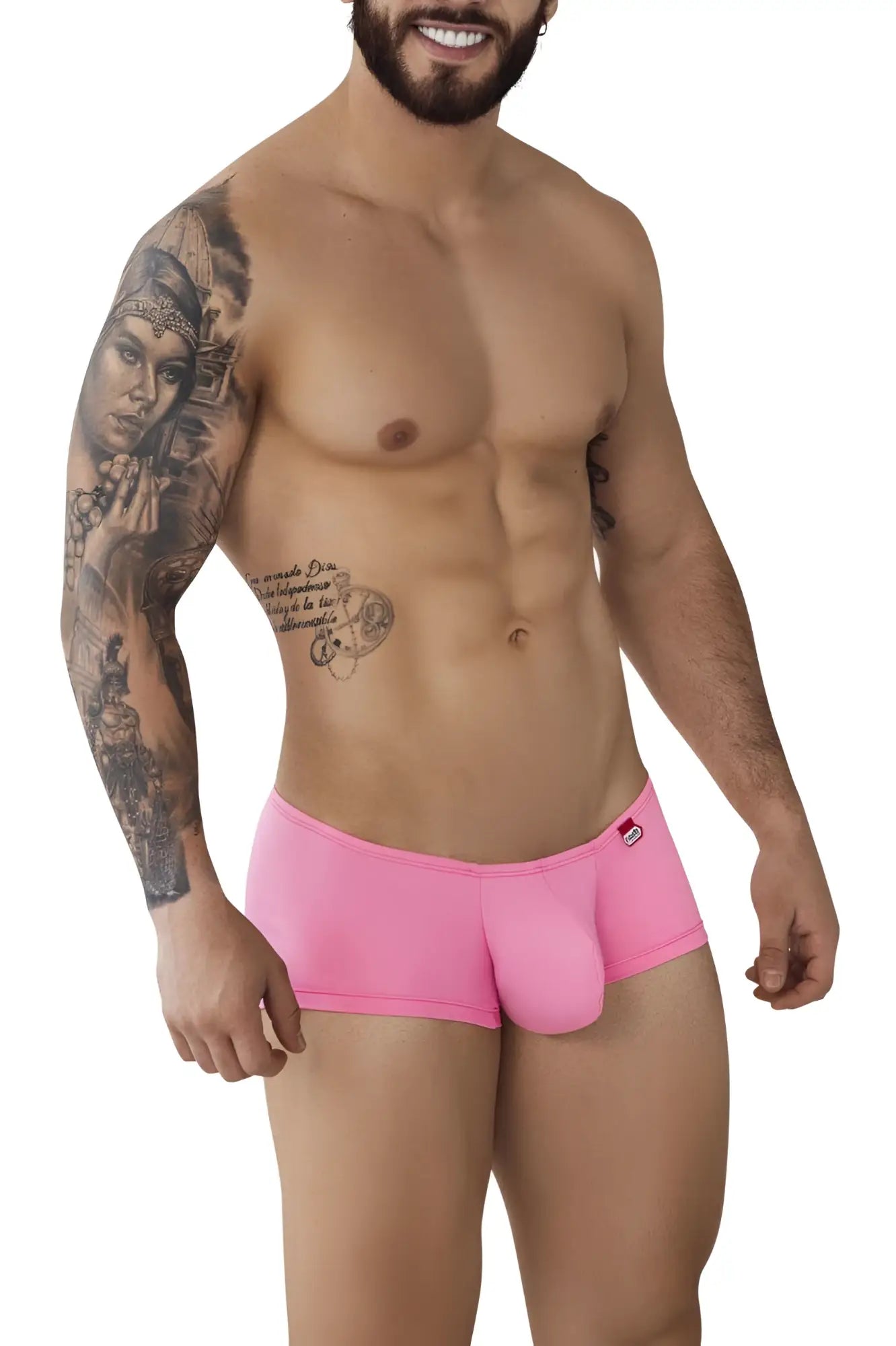 Bright pink pikante pik 0976 angola trunks men’s briefs in smooth elastic fabric with logo waistband