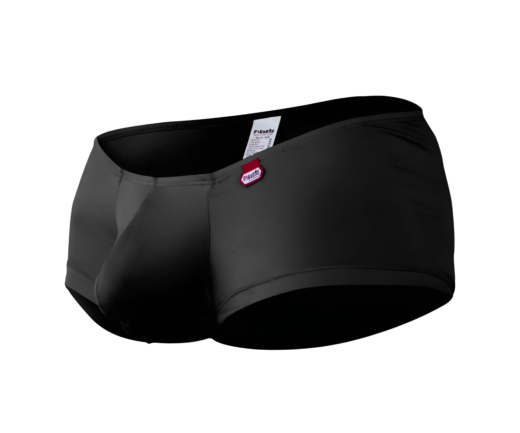 Pikante pik 0976x angola black swim trunks with sleek form-fitting design and subtle waistband branding