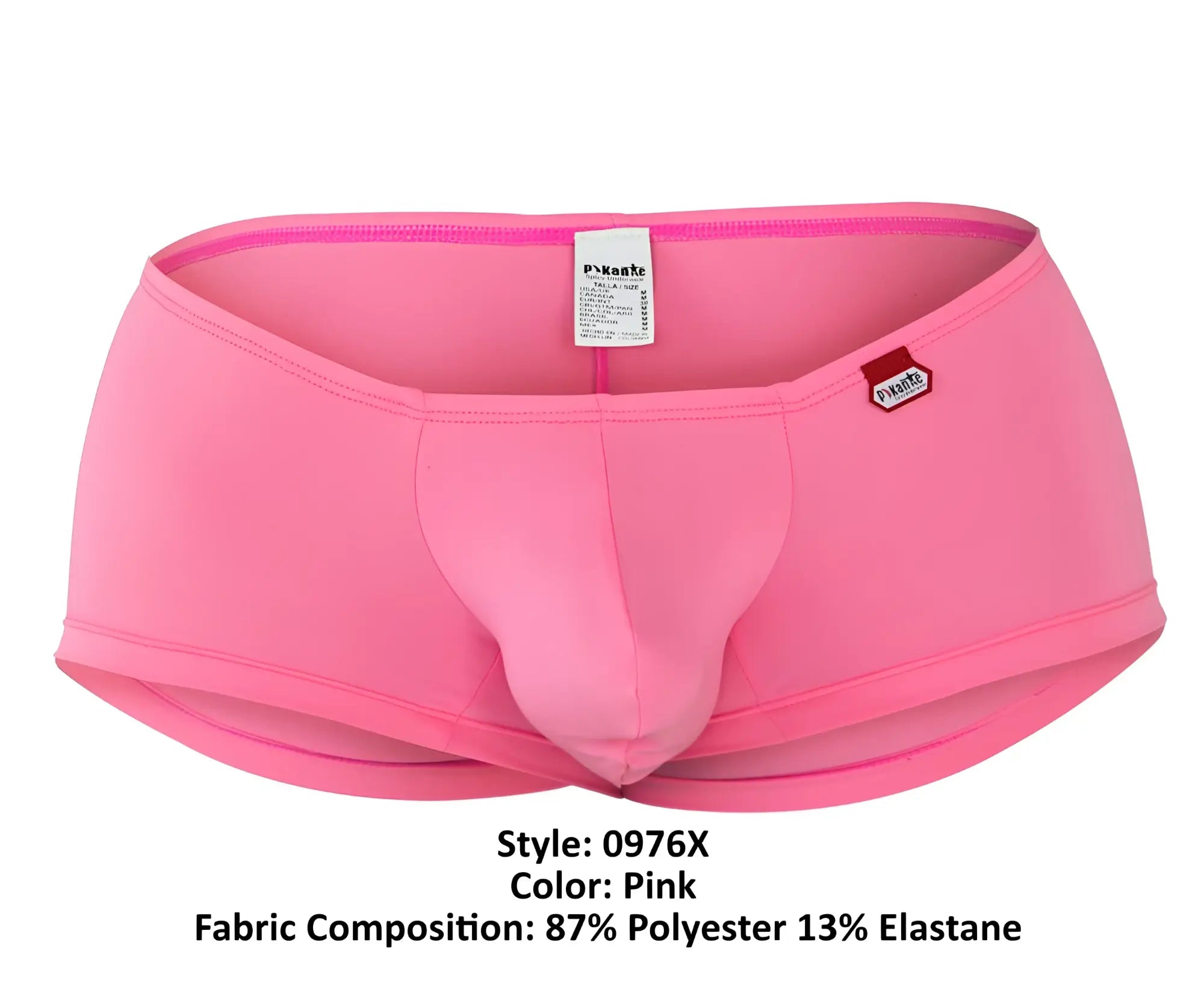 Pink pikante pik 0976x angola men’s briefs made of 87% polyester 13% elastane with snug fit and reinforced seams