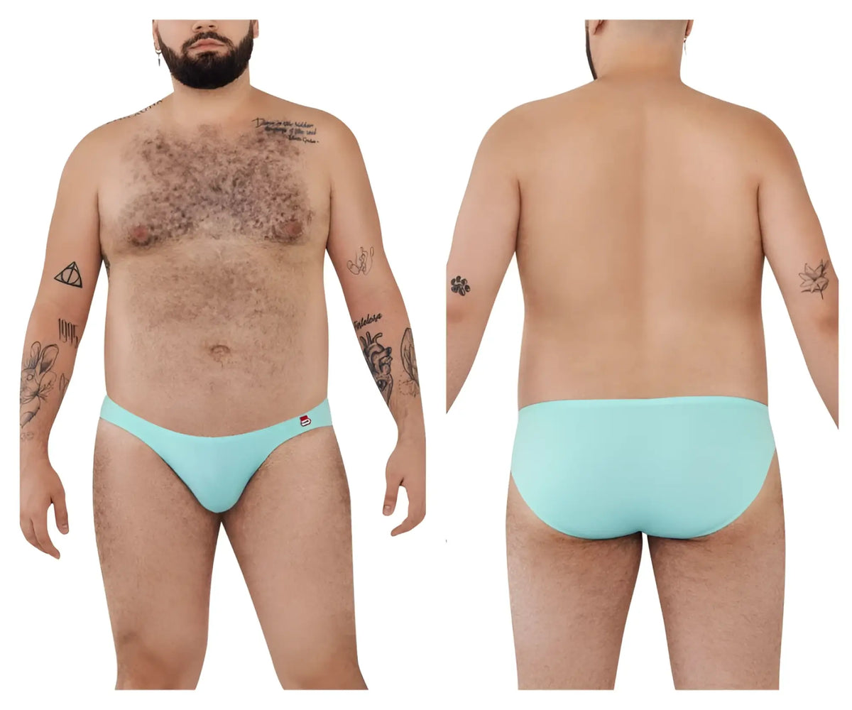 Light blue pikante PIK 0977X angola bikini briefs with small red logo on left hipband front side