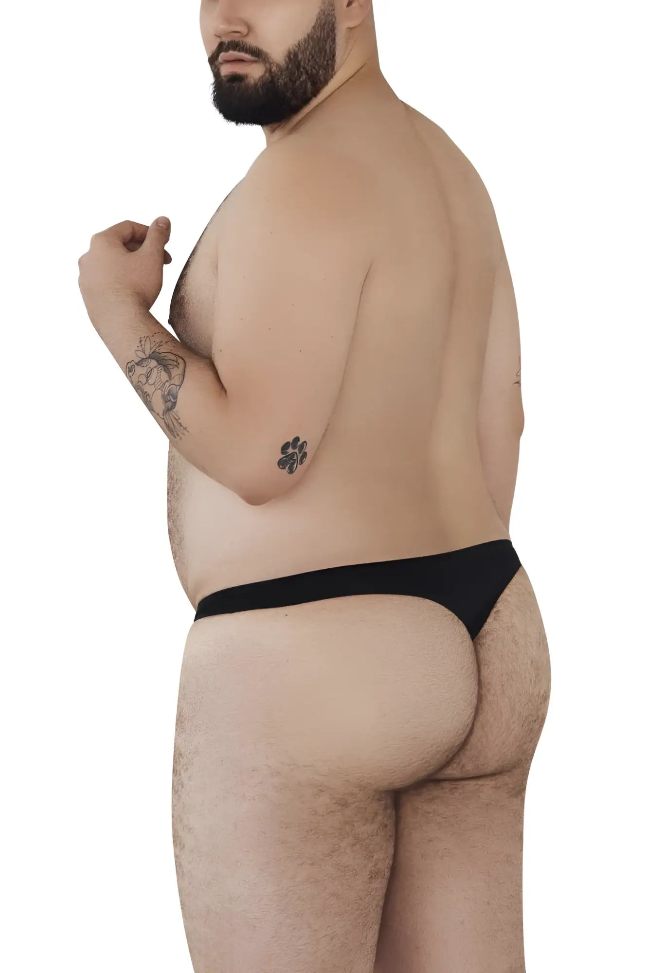 Black Pikante PIK 0978X Angola thong worn by a man showing the back side with a sleek design