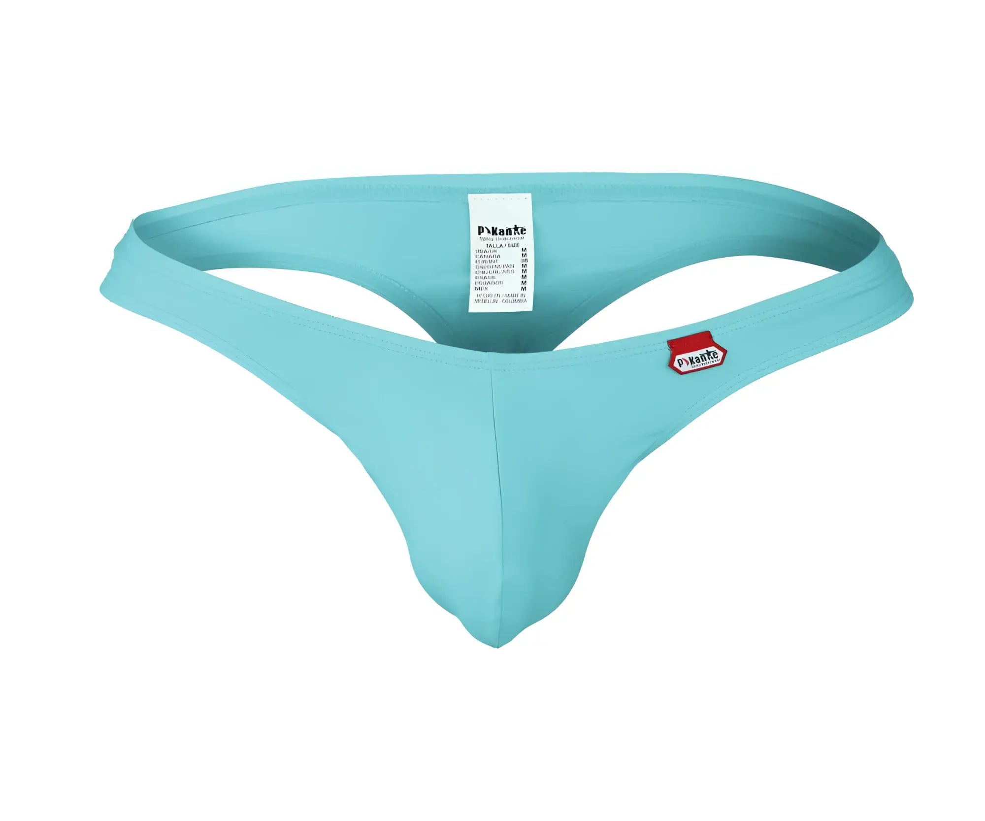 Light blue Pikante PIK 0978X Angola thong made of smooth stretchy fabric with minimalist design and subtle branding
