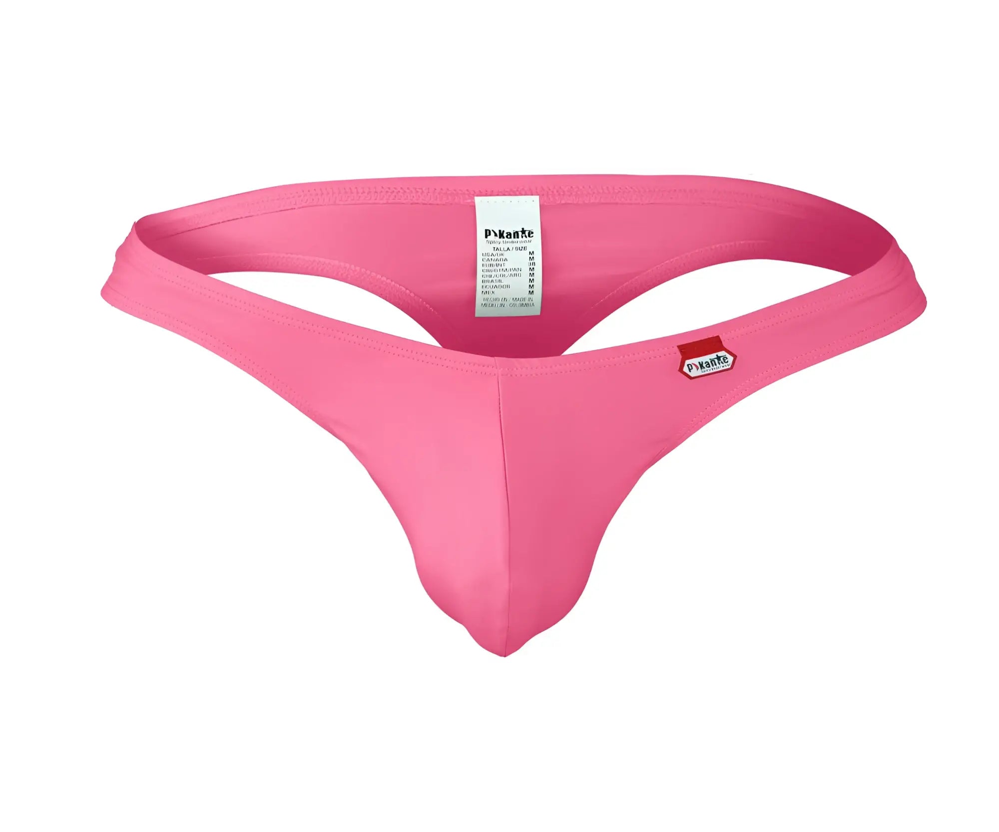 Bright pink pikante pik 0978x angola thong made of smooth stretchy fabric with minimalist design and subtle branding