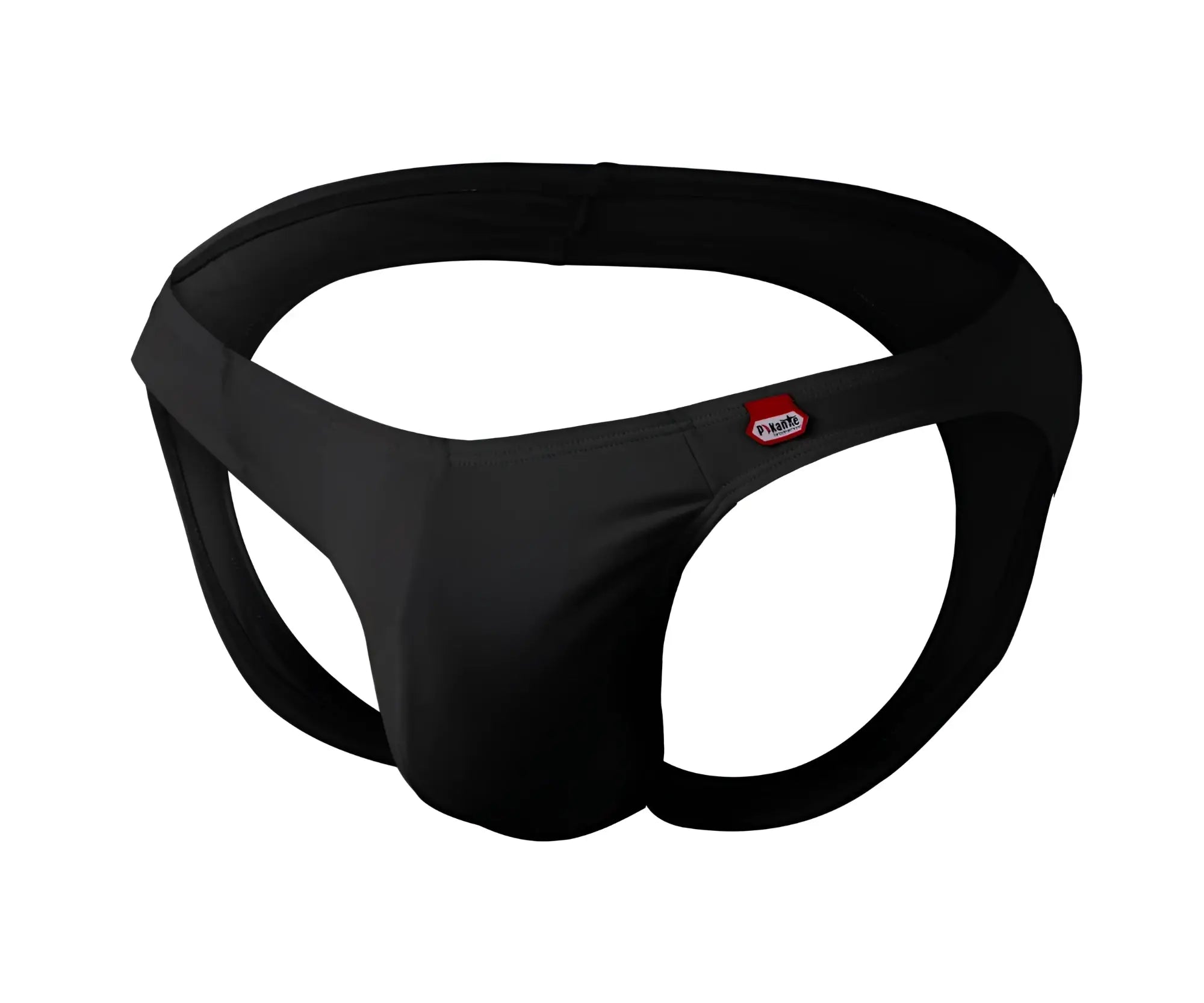 Pikante pik 0979x angola black men’s briefs in smooth form-fitting fabric with a small red logo on the side