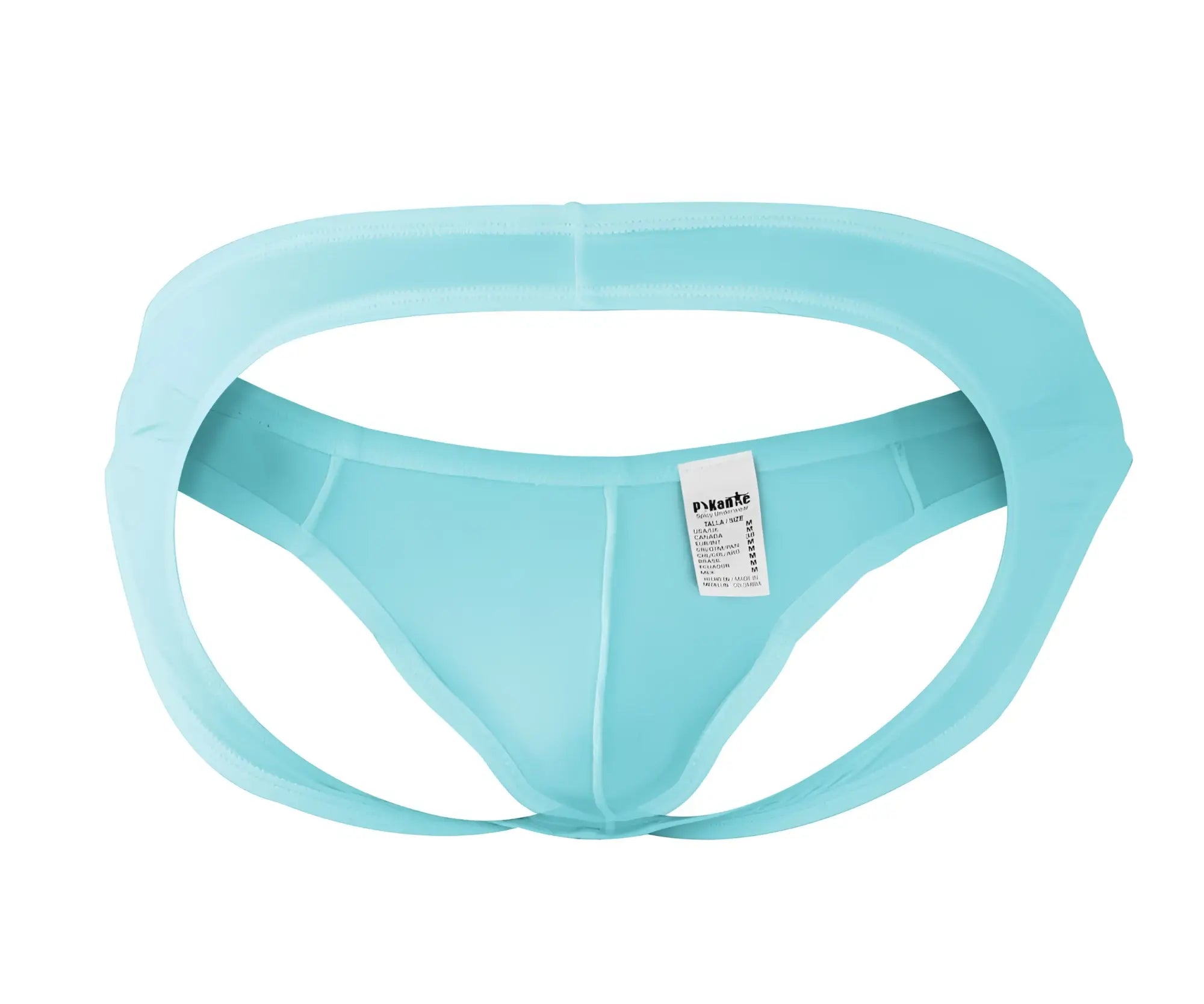 Light blue pikante PIK 0979X angola jockstrap briefs with seamless fabric and supportive waistband and leg openings