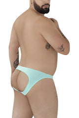 Light blue pikante pik 0979x angola thong jockstrap with seamless cutout design for comfortable wear
