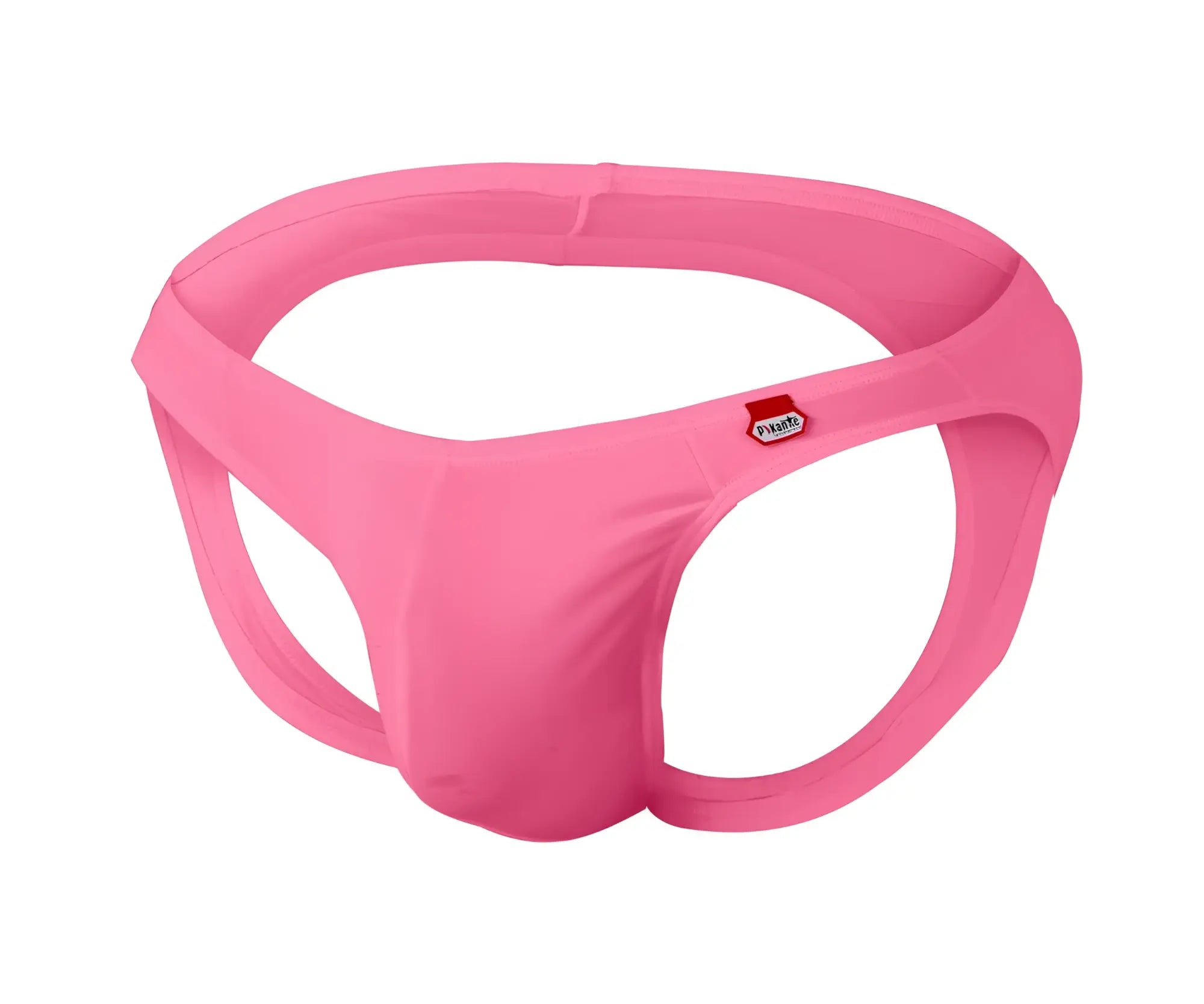 Pink pikante pik 0979x angola men’s briefs with smooth form-fitting fabric and small red logo on the side
