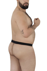 Black elastic waistband underwear pikante pik 0980x angola ball lifter c-ring in black shown from the back side
