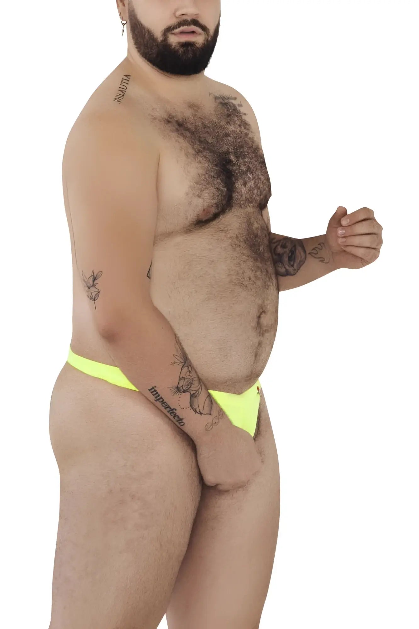 Neon yellow pikante PIK 0980X angola ball lifter c-ring briefs in green designed for support and comfort