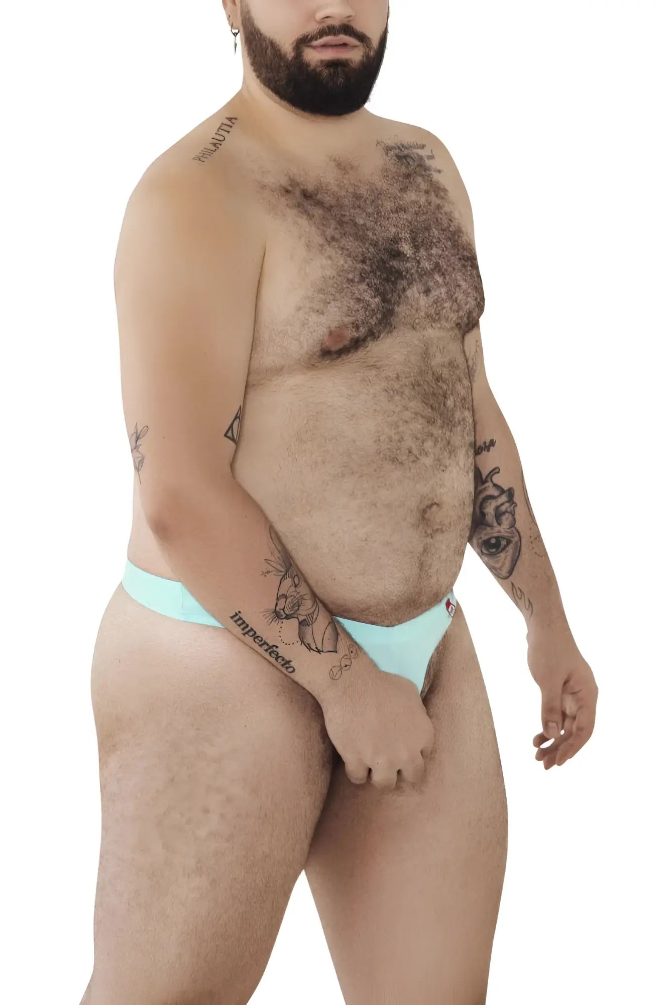 Light blue pikante pik 0980x angola ball lifter c-ring athletic briefs with small red logo on the side
