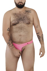 Bright pink snug-fitting pikante pik 0980x angola ball lifter c-ring briefs with small red logo on waistband