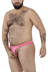 Bright pink pikante pik 0980x angola ball lifter c-ring briefs with smooth texture and logo on left hipband