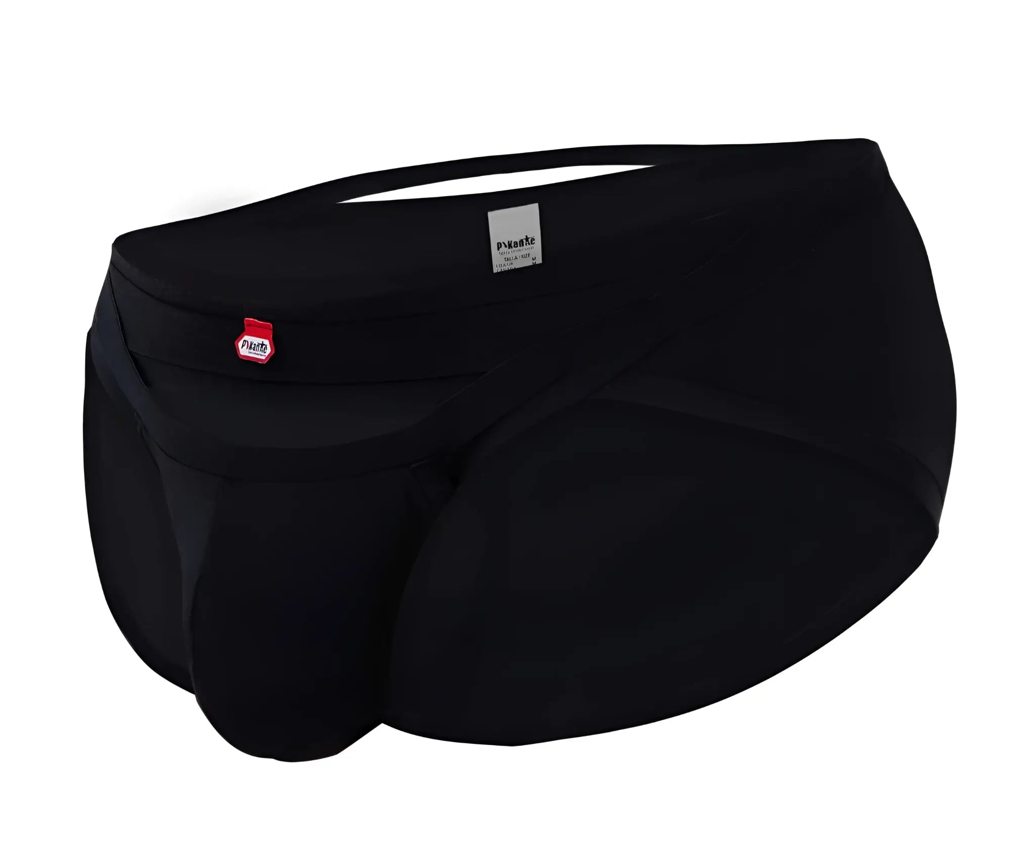 Black men’s Pikante Verona briefs in black with a snug fit elastic waistband and small red and white brand tags