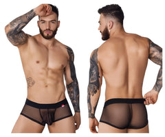 Pikante pik 1090 burly mesh trunks black sheer mesh briefs with black elastic waistband and trim