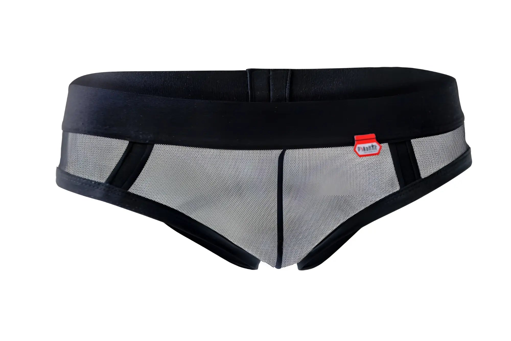 Pikante pik 1091 burly mesh briefs black with solid waistband and trim in breathable mesh fabric