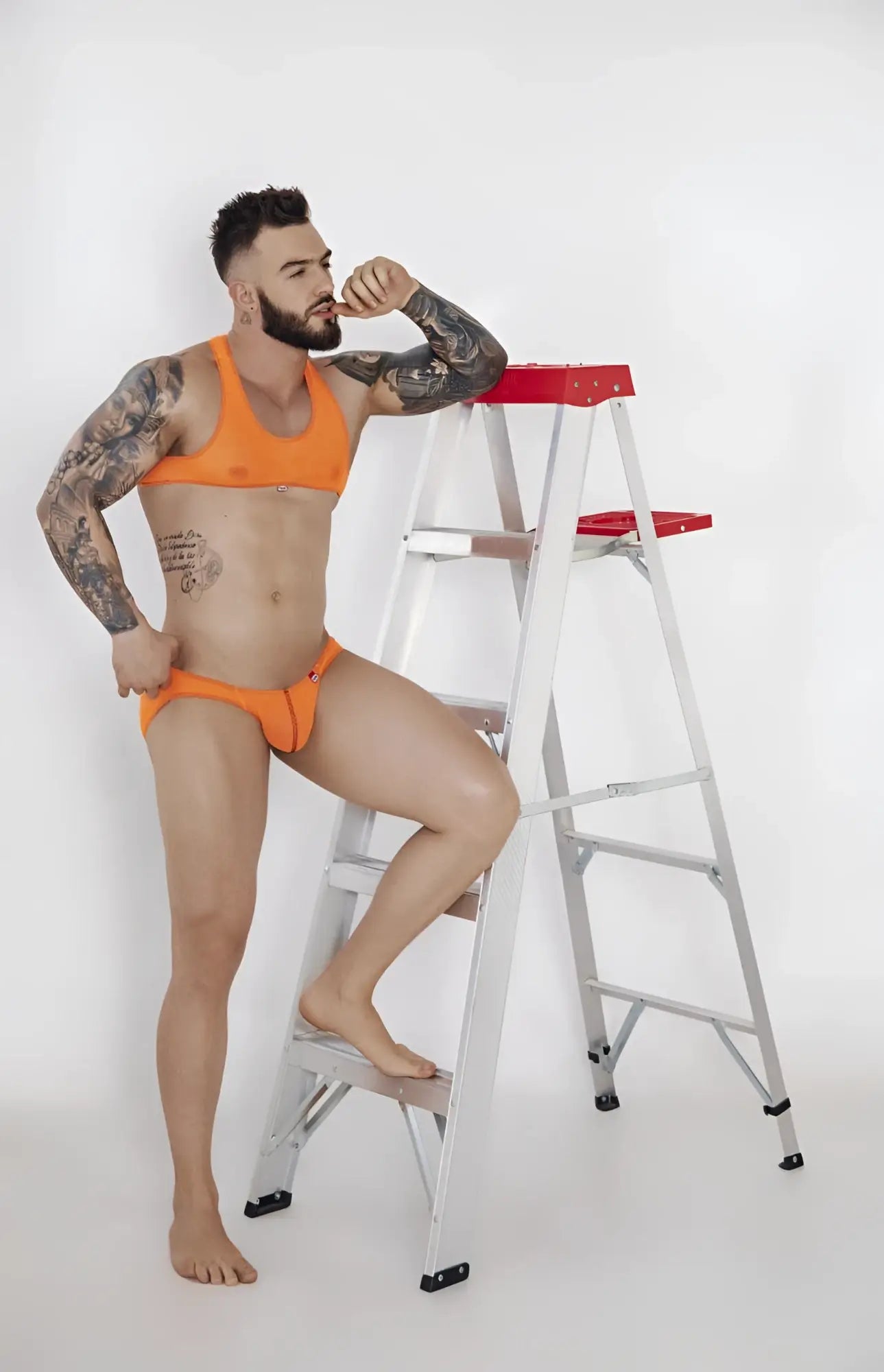 Orange two-piece swimwear set pikante pik 1277 sonar briefs in vibrant orange for stylish beachwear
