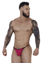 Bright pink Pikante PIK 1279 Sonar thong with black trim and gold-tone clasp in fuchsia color