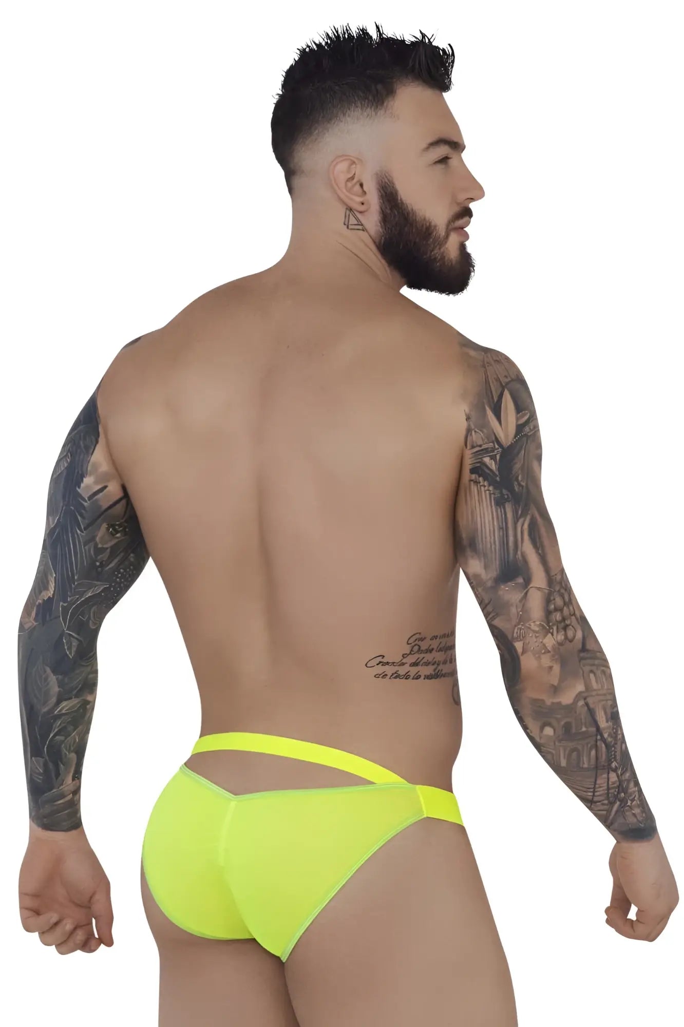 Bright neon yellow athletic briefs pikante pik 1283 bestival bikini with sleek form-fitting design