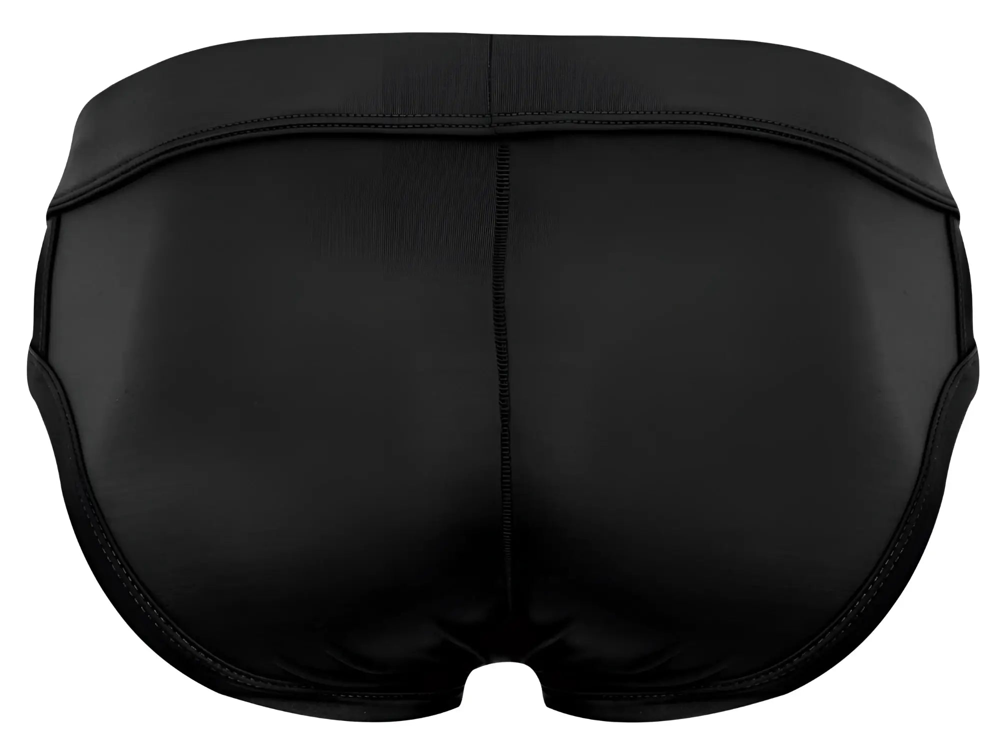 Black swim trunks pikante pik 2114 lenox briefs with smooth glossy finish and reinforced stitching along seams