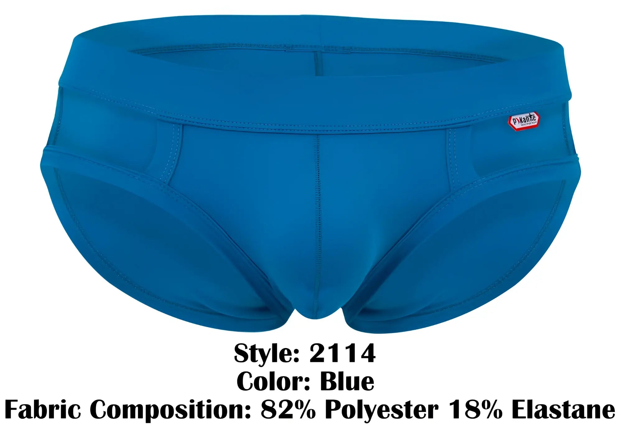 Bright blue Pikante PIK 2114 Lenox men’s briefs made of 82% polyester and 18% elastane with a snug fit