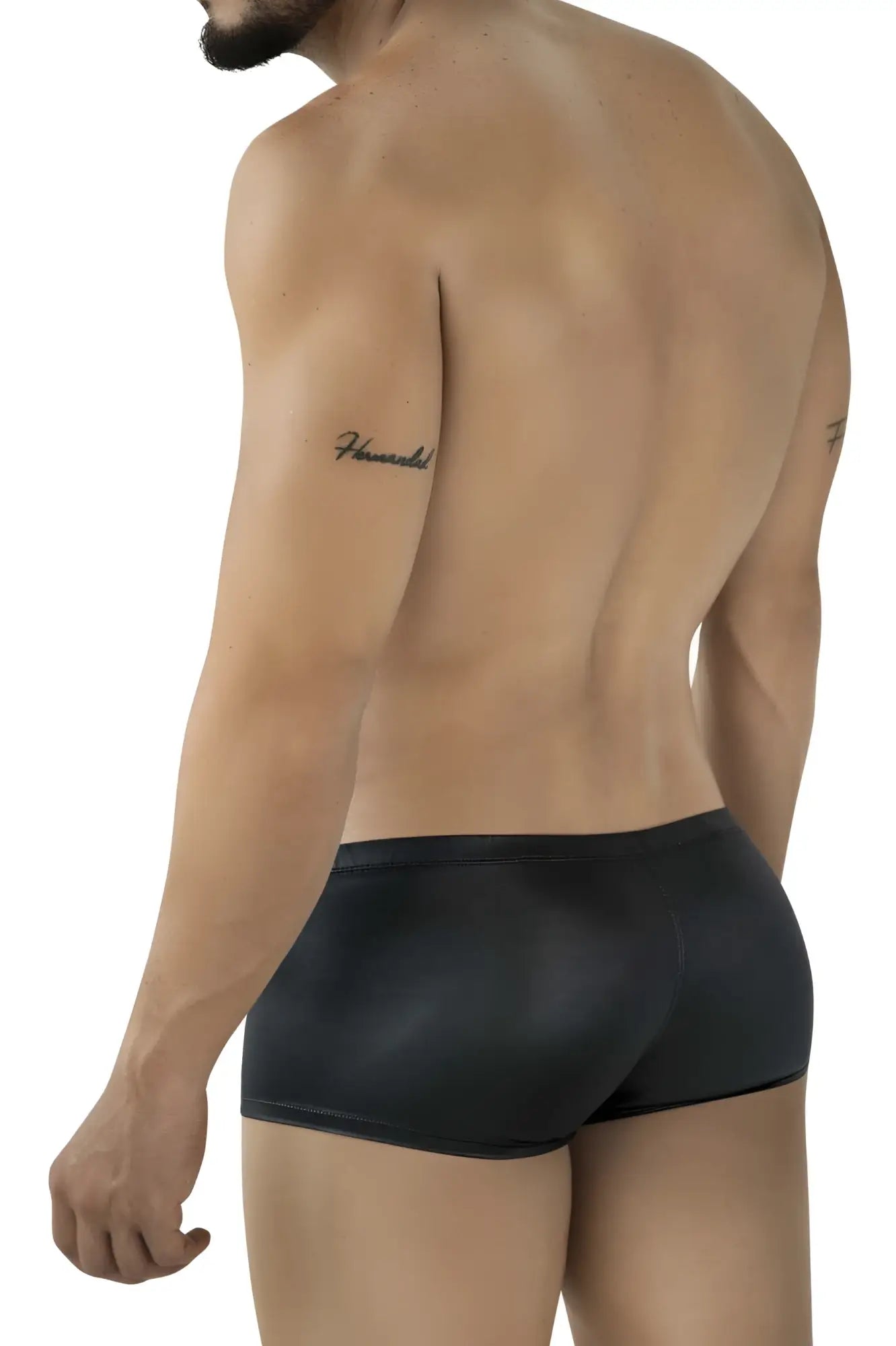 Black glossy-finish pikante PIK 2116 candy trunks briefs with sleek form-fitting design