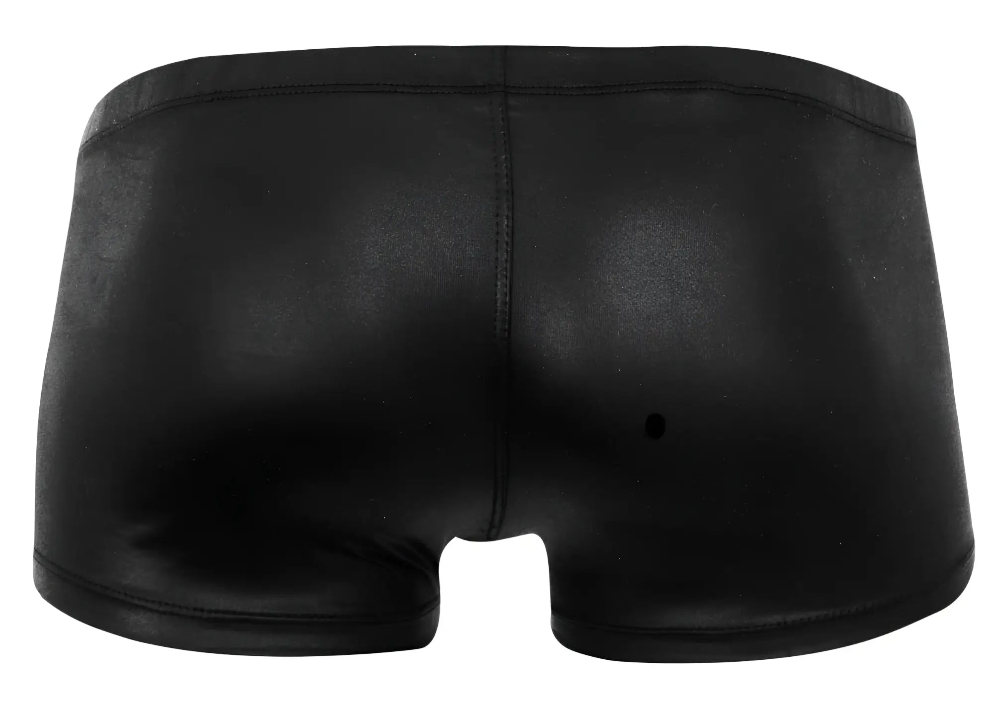 Black shiny faux leather briefs pikante pik 2116 candy trunks with a sleek finish in black color